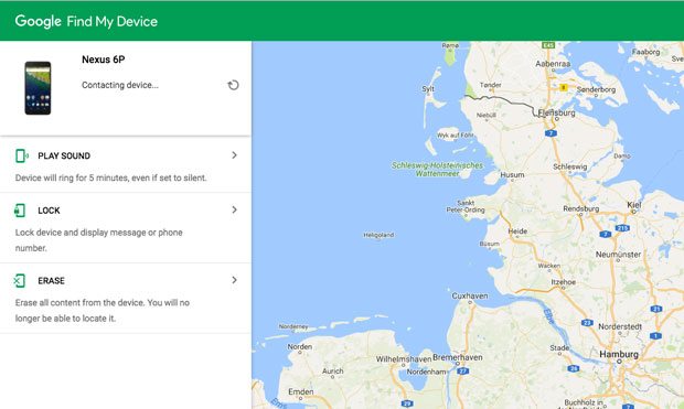 google android device manager find