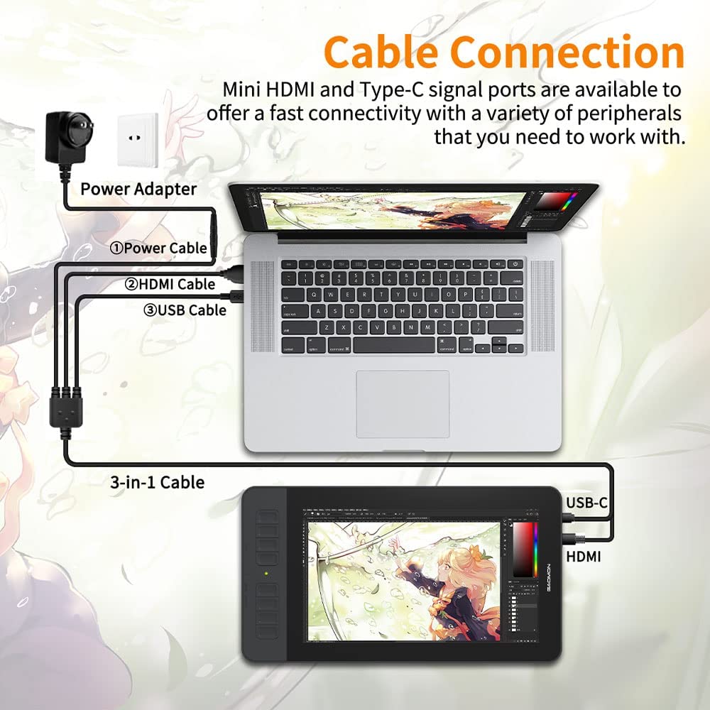 GAOMON PD1161 cable connection