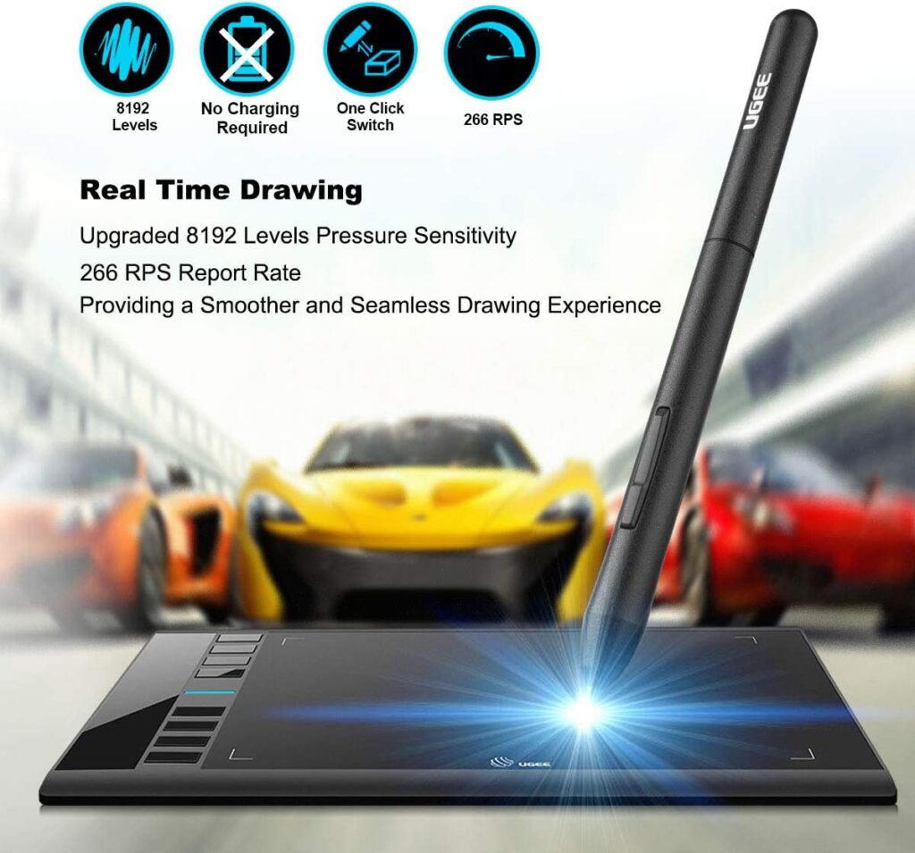 Graphics Drawing Tablet, UGEE M708 the pen features