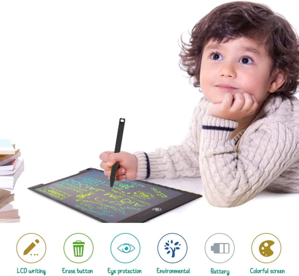 child with LCD Writing Tablet 
