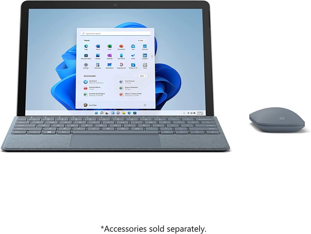  Microsoft Surface Go with mouse and keyboard