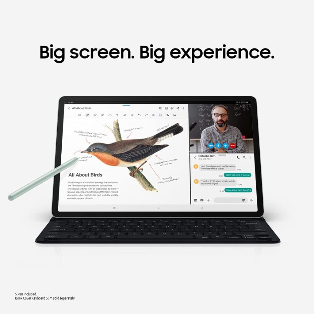 SAMSUNG Galaxy Tab S7 FE with keyboard and pen