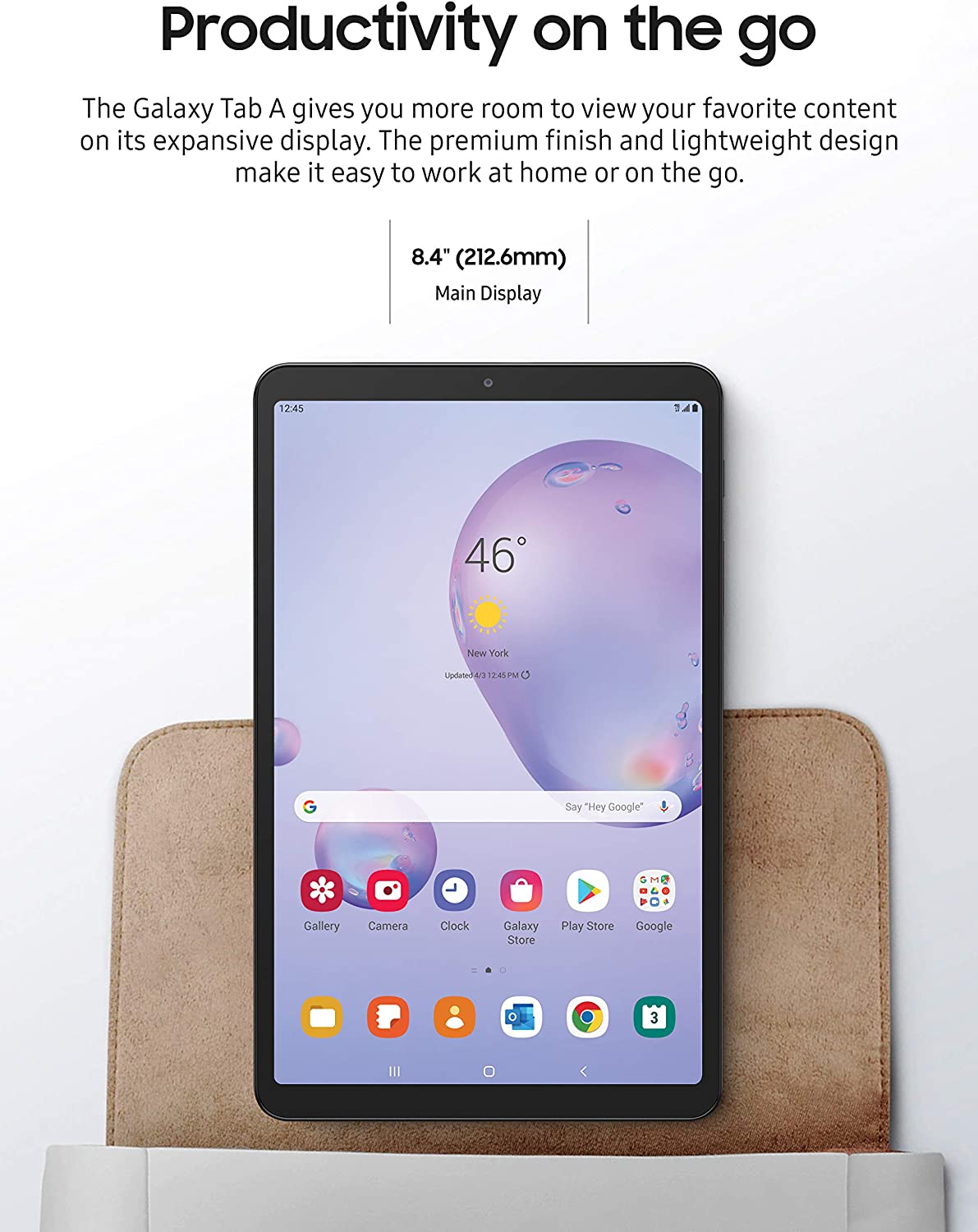 Samsung Galaxy Tab A disolay features