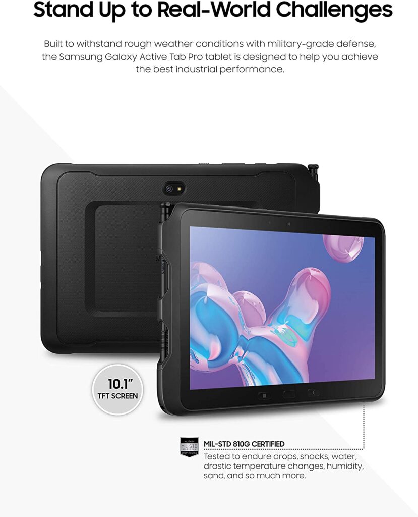 Samsung Galaxy Tab Active Pro back and front