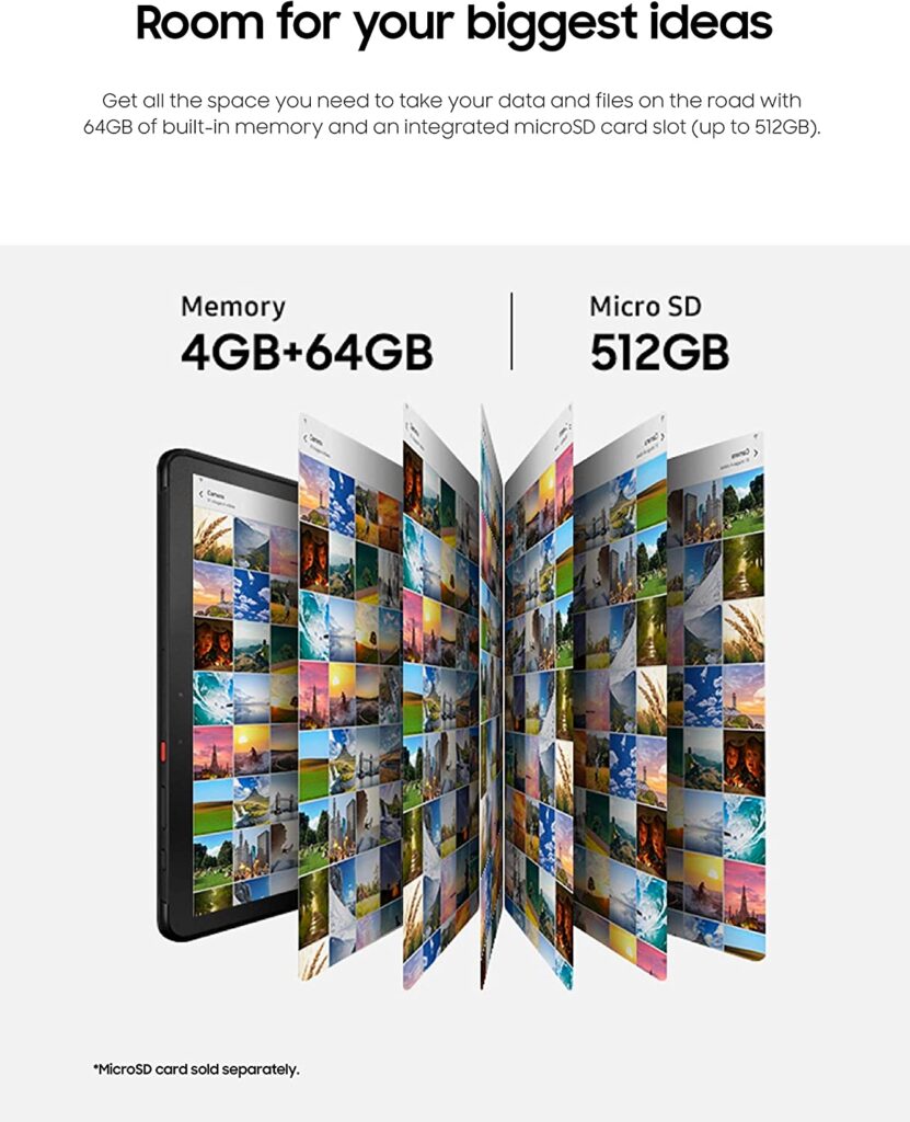 Samsung Galaxy Tab Active Pro memory