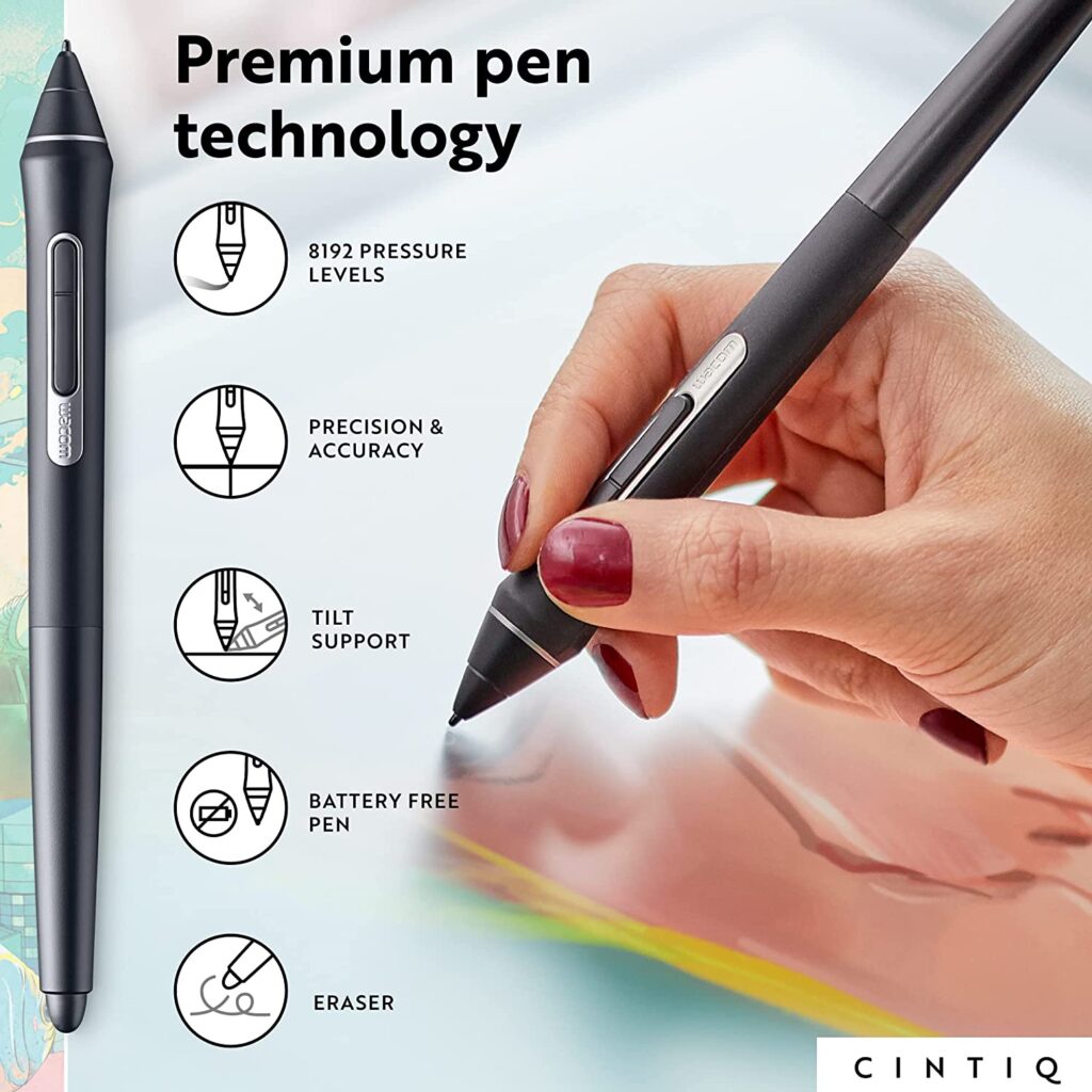 Wacom DTK1660K0A Cintiq pen features