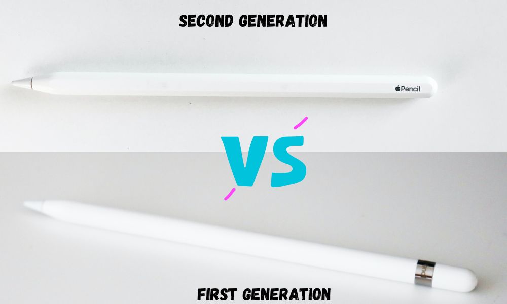 comparing design of the first and second Apple pencil