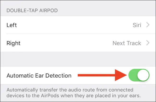 disable the Automatic Ear Detection feature on iPhone