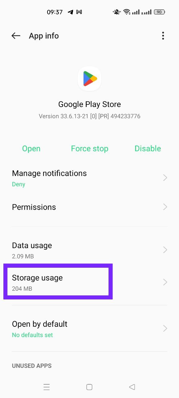Store usage on Google Play Store