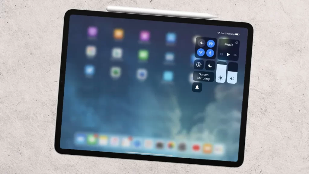 Control Center on iPad 